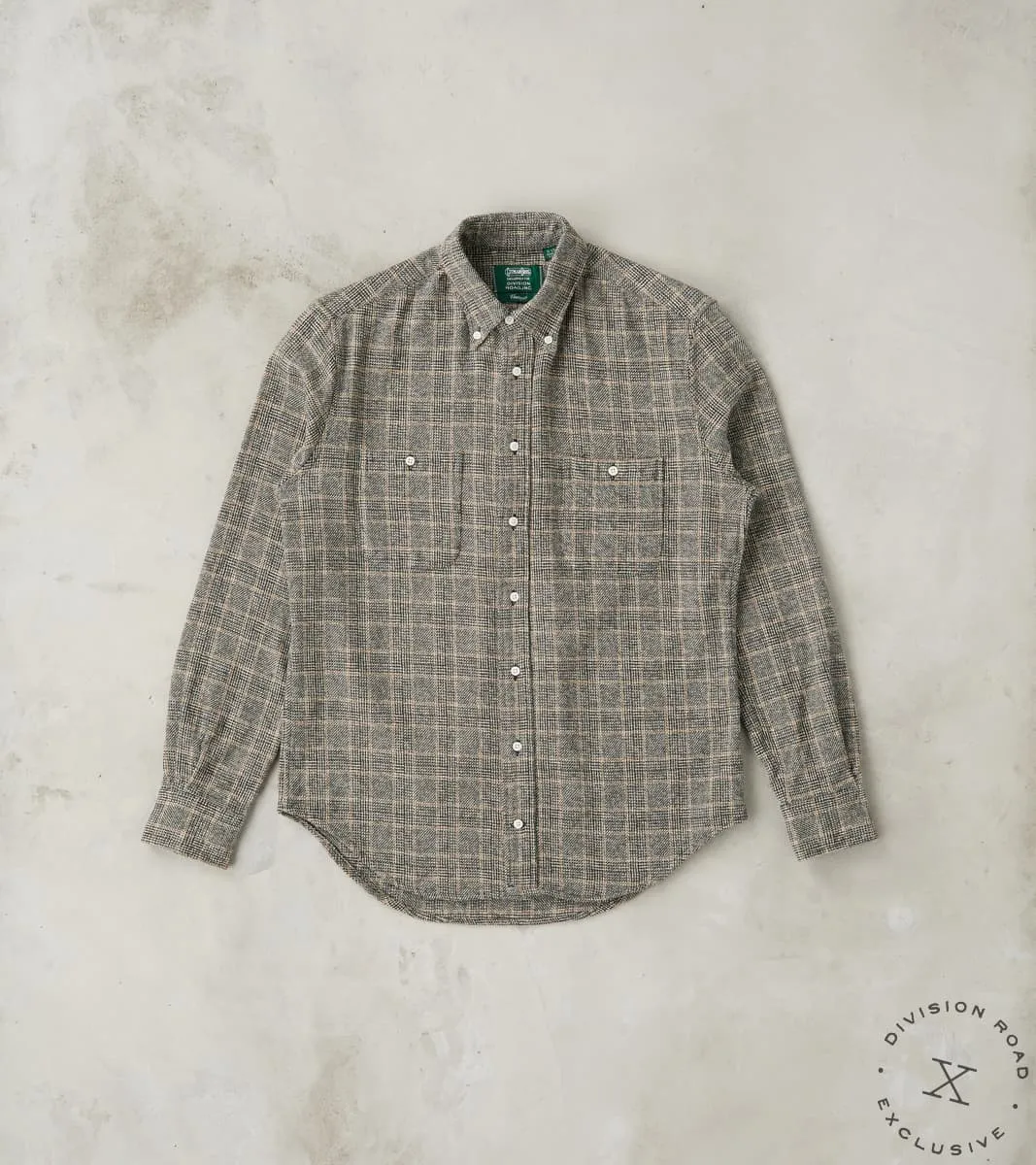 Japanese Glen Plaid Cotton Tweed - Salt & Pepper sold by Division Road