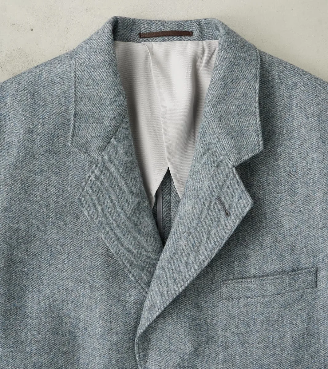 American Sack Jacket - Fox Brothers® Grey Chalk Stripe Herringbone Worsted Flannel sold by Division Road product image thumbnail 4