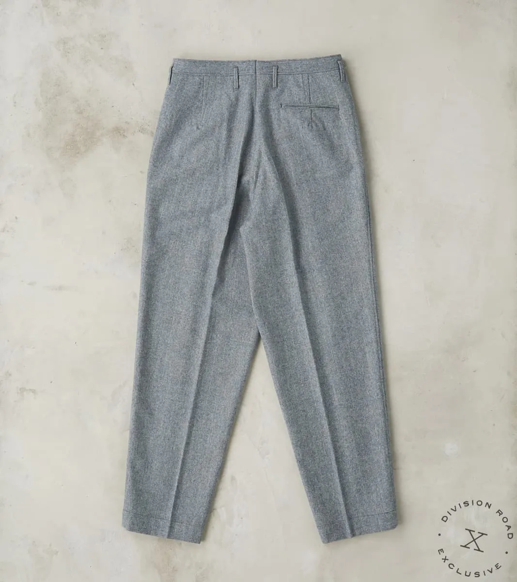 American Dress Trousers - Fox Brothers® Grey Chalk Stripe Herringbone Worsted Flannel sold by Division Road product image thumbnail 2