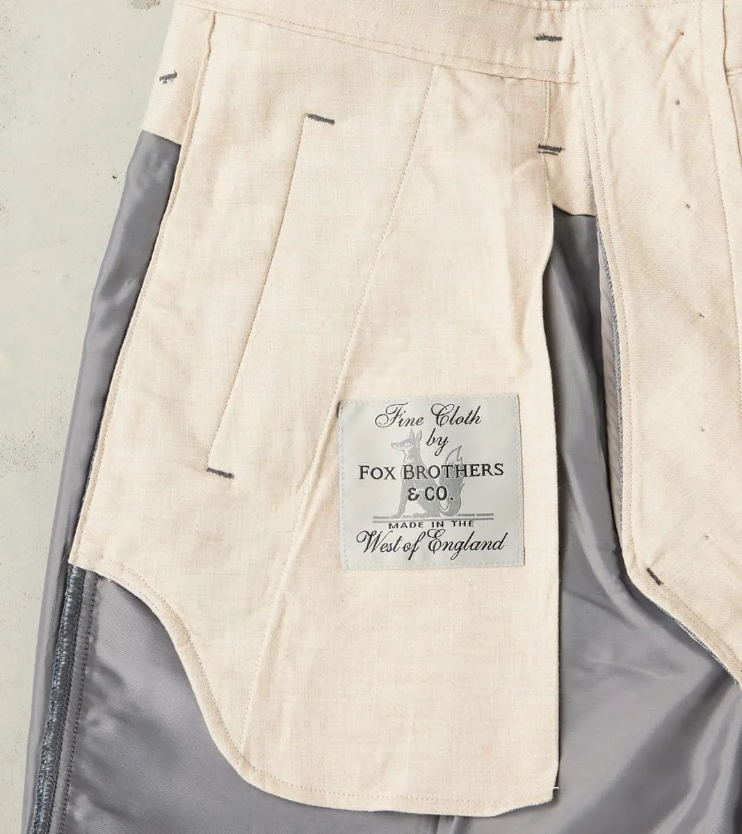 American Dress Trousers - Fox Brothers® Grey Chalk Stripe Herringbone Worsted Flannel sold by Division Road product image thumbnail 5