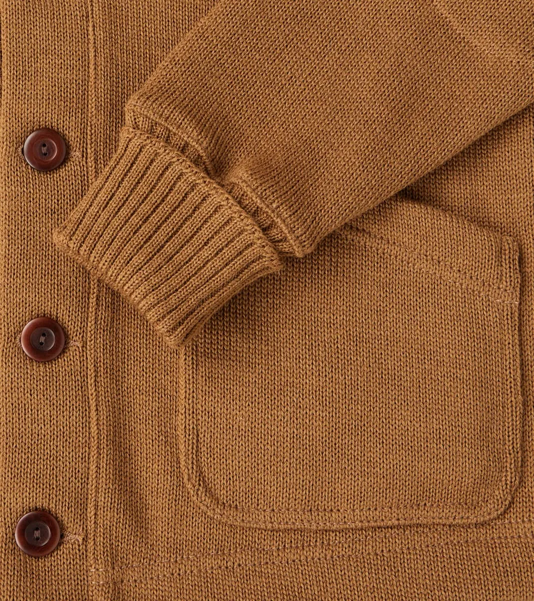 Shawl Cardigan - Dark Tan sold by Division Road product image thumbnail 5