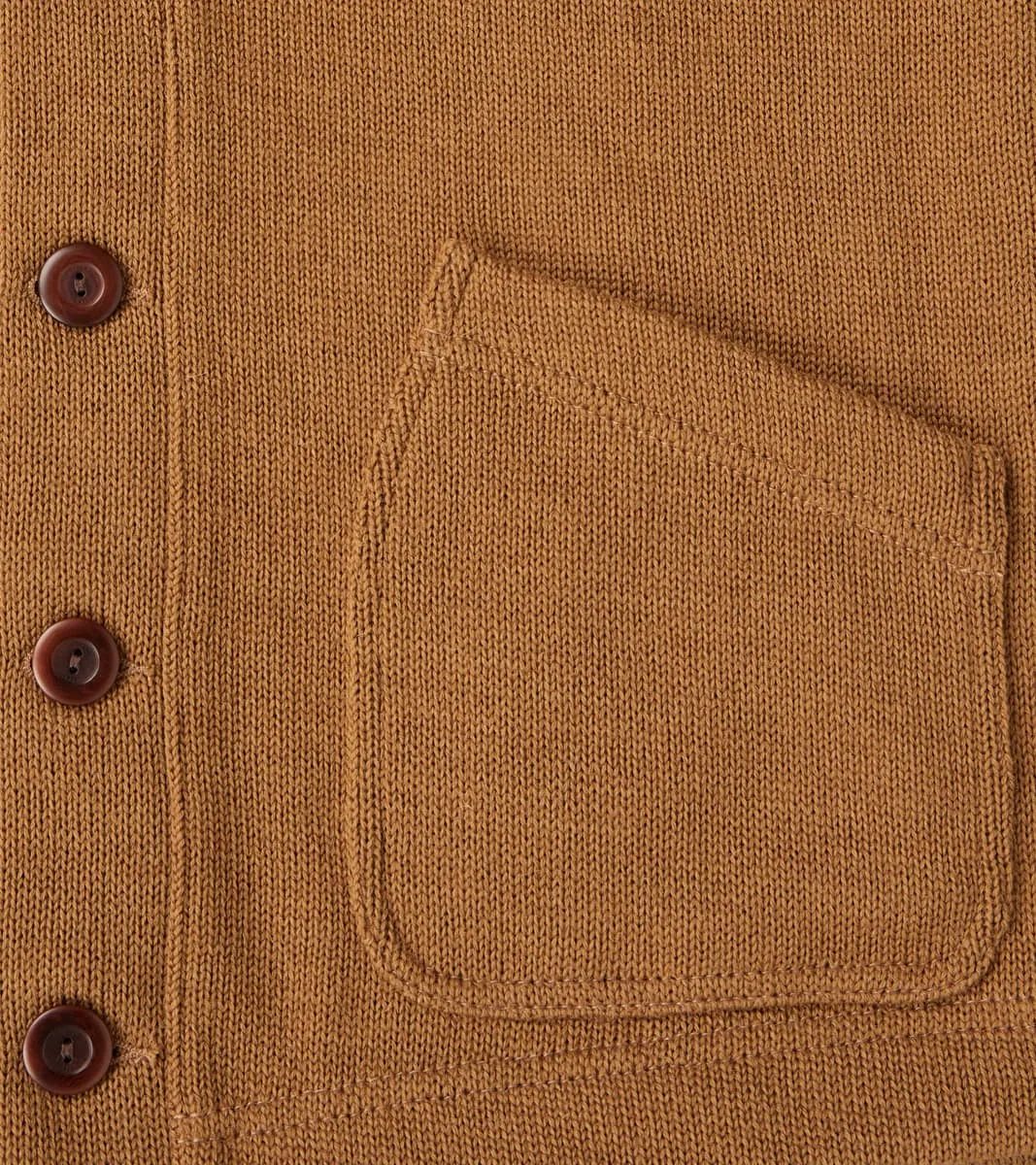 Shawl Cardigan - Dark Tan sold by Division Road product image thumbnail 4