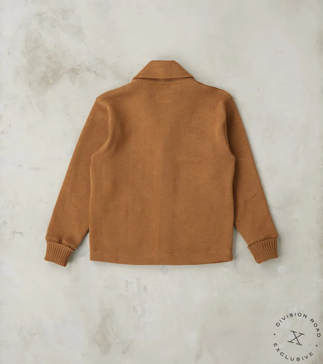 Shawl Cardigan - Dark Tan sold by Division Road product image thumbnail 2