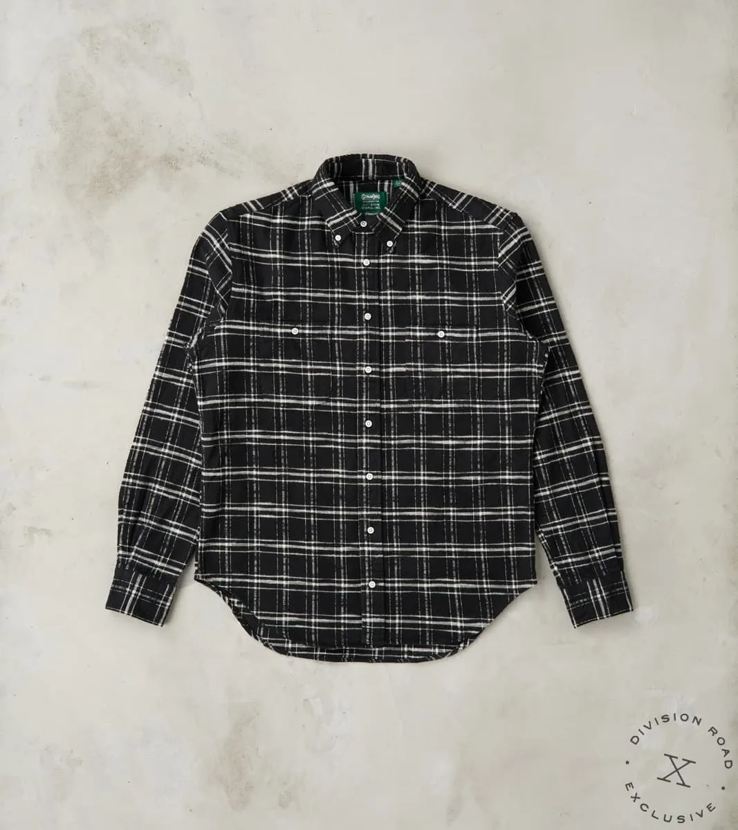 Japanese Slubbed Twill Check - Black sold by Division Road