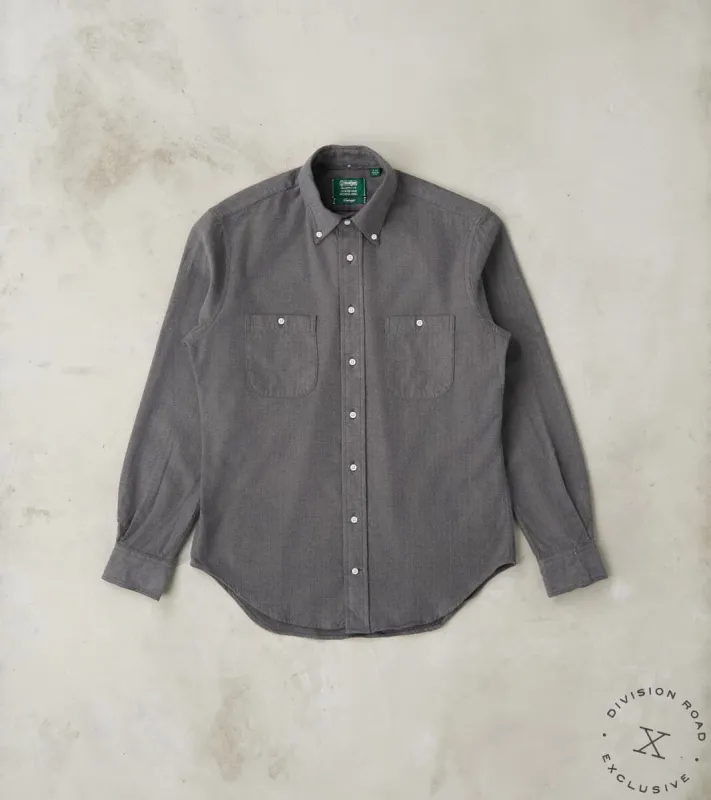 Shetland Herringbone Flannel - Grey sold by Division Road