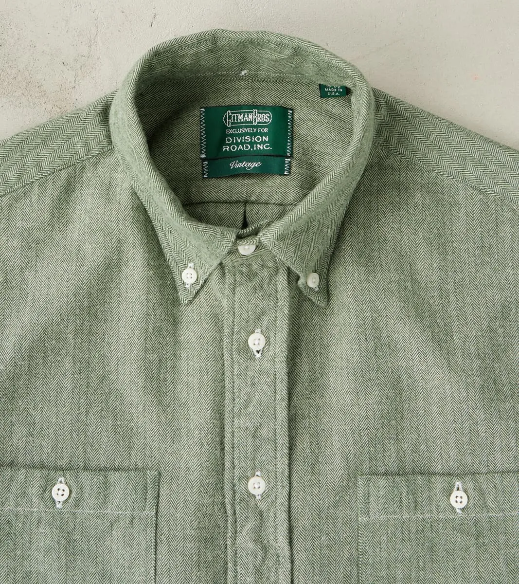 Shetland Herringbone Flannel - Basil sold by Division Road product image thumbnail 3