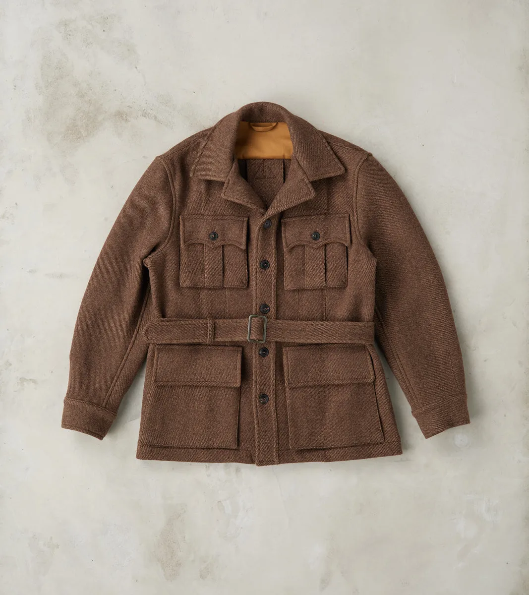 Saharan Jacket - Brown Wool Twill sold by Division Road