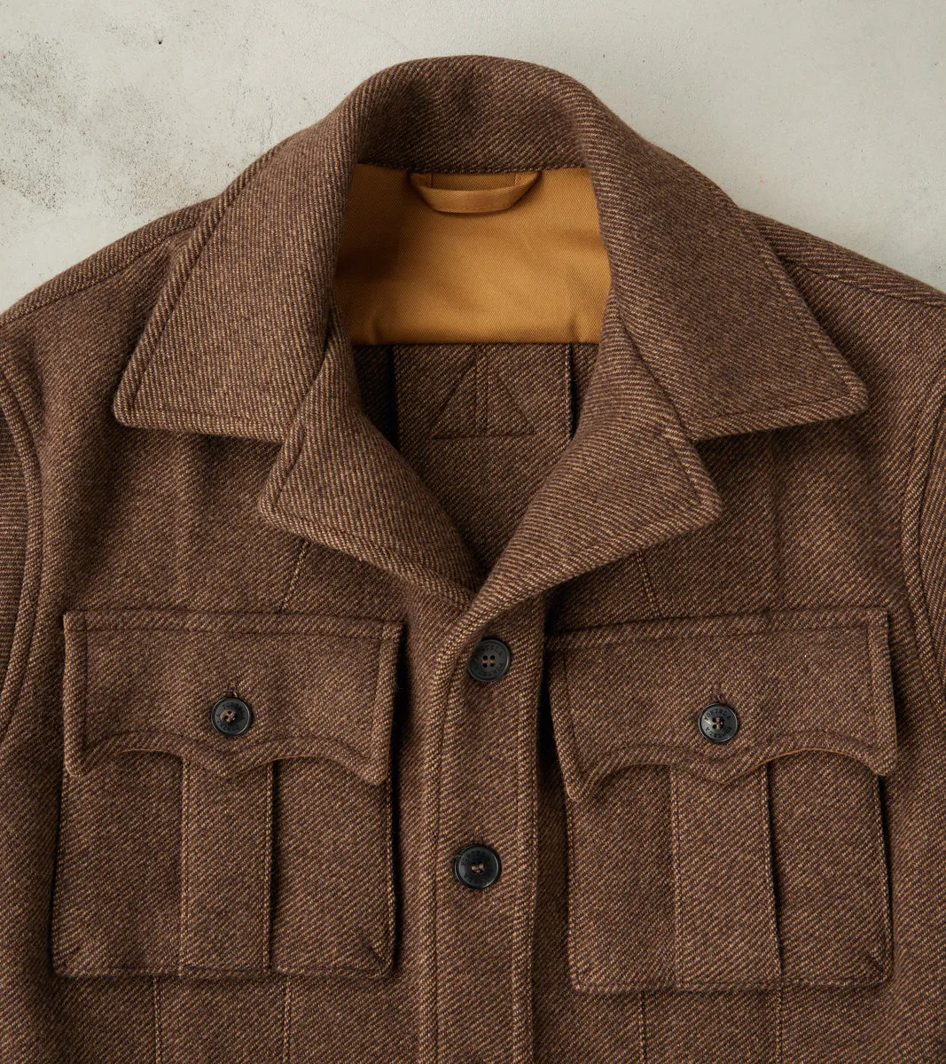 Saharan Jacket - Brown Wool Twill sold by Division Road product image thumbnail 4