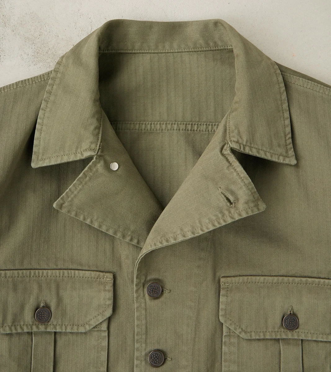 Army Jacket - Green Herringbone Twill sold by Division Road product image thumbnail 4