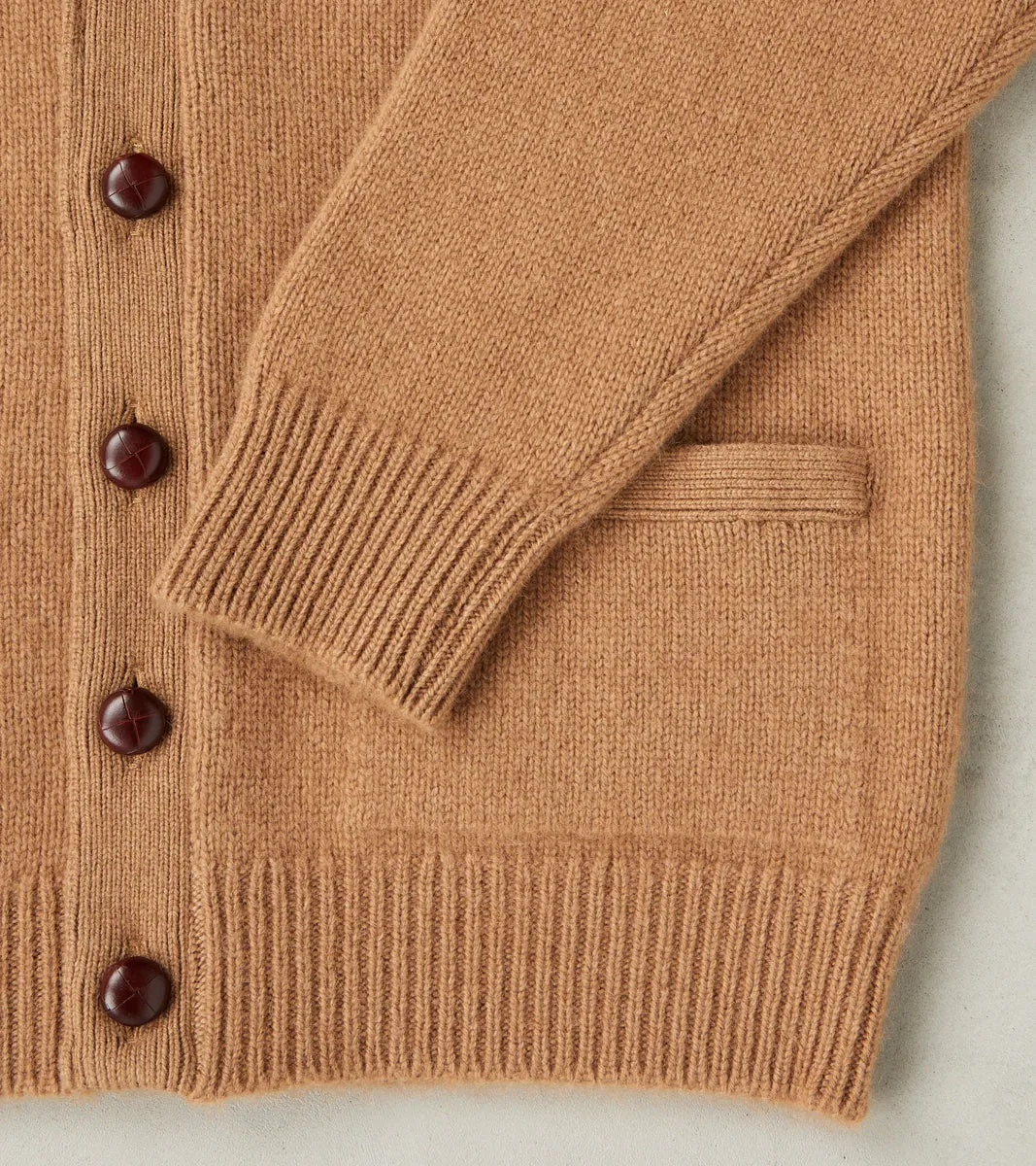 Berkshire Camelhair Cardigan - Natural sold by Division Road product image thumbnail 5