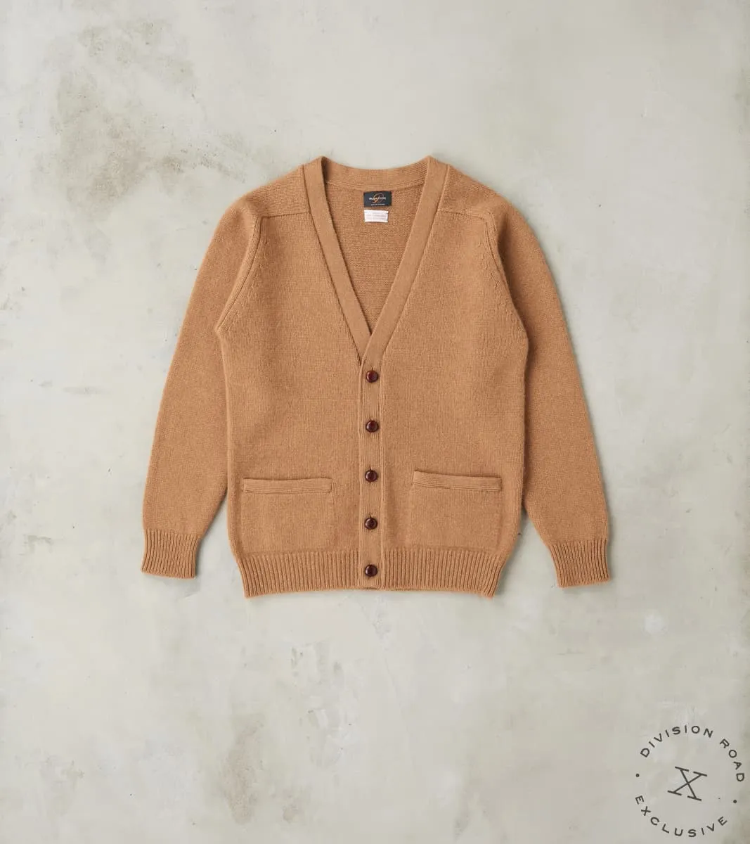 Berkshire Camelhair Cardigan - Natural sold by Division Road