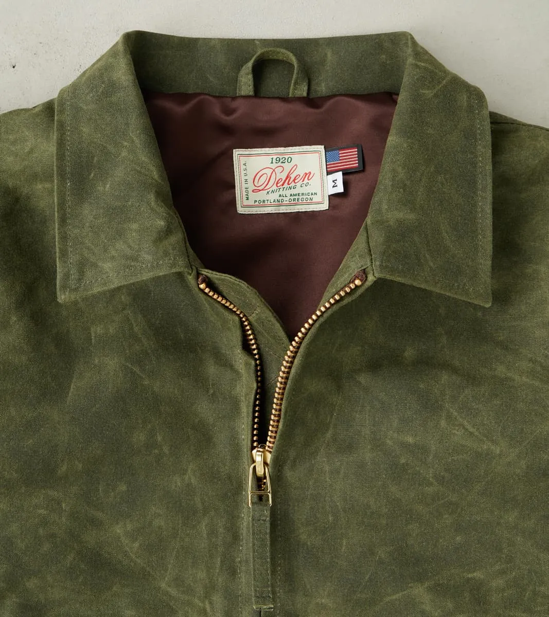 Carrier Jacket - 10oz Martexin Waxed Army Duck - Olive sold by Division Road product image thumbnail 4