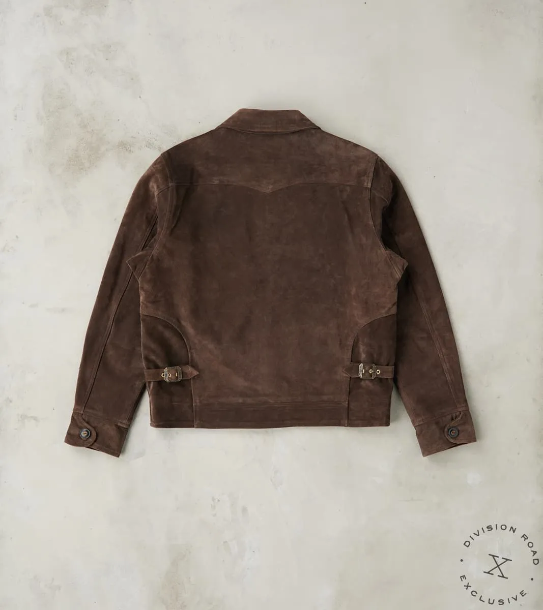 Alcorn Leather Jacket - Italian Calf Suede - Chocolate sold by Division Road product image thumbnail 2