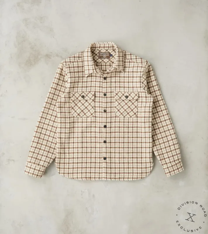 Benson - Lovat® Sonsie Tweed Large Gunclub Check - Undyed Ecru sold by Division Road
