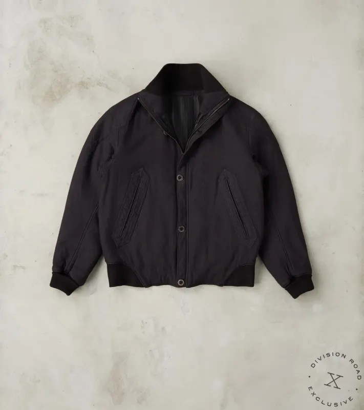 American Vector Bomber - Aubergine Tussah Silk Herringbone sold by Division Road