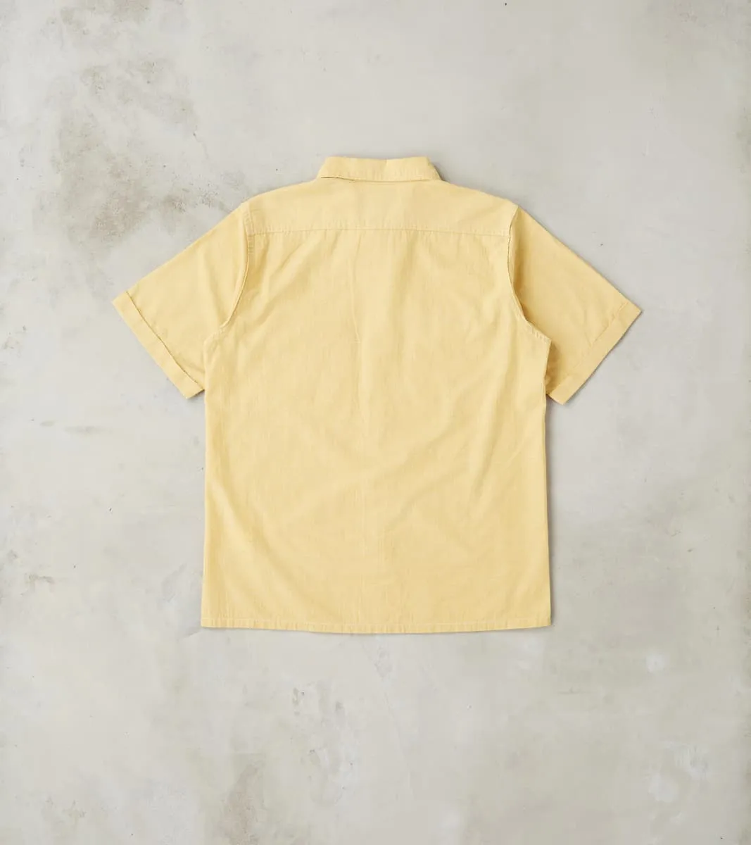 388-YEL - Short Sleeved Summer Shirt - 4oz Japanese Selvedge Blend Yellow sold by Division Road product image thumbnail 2