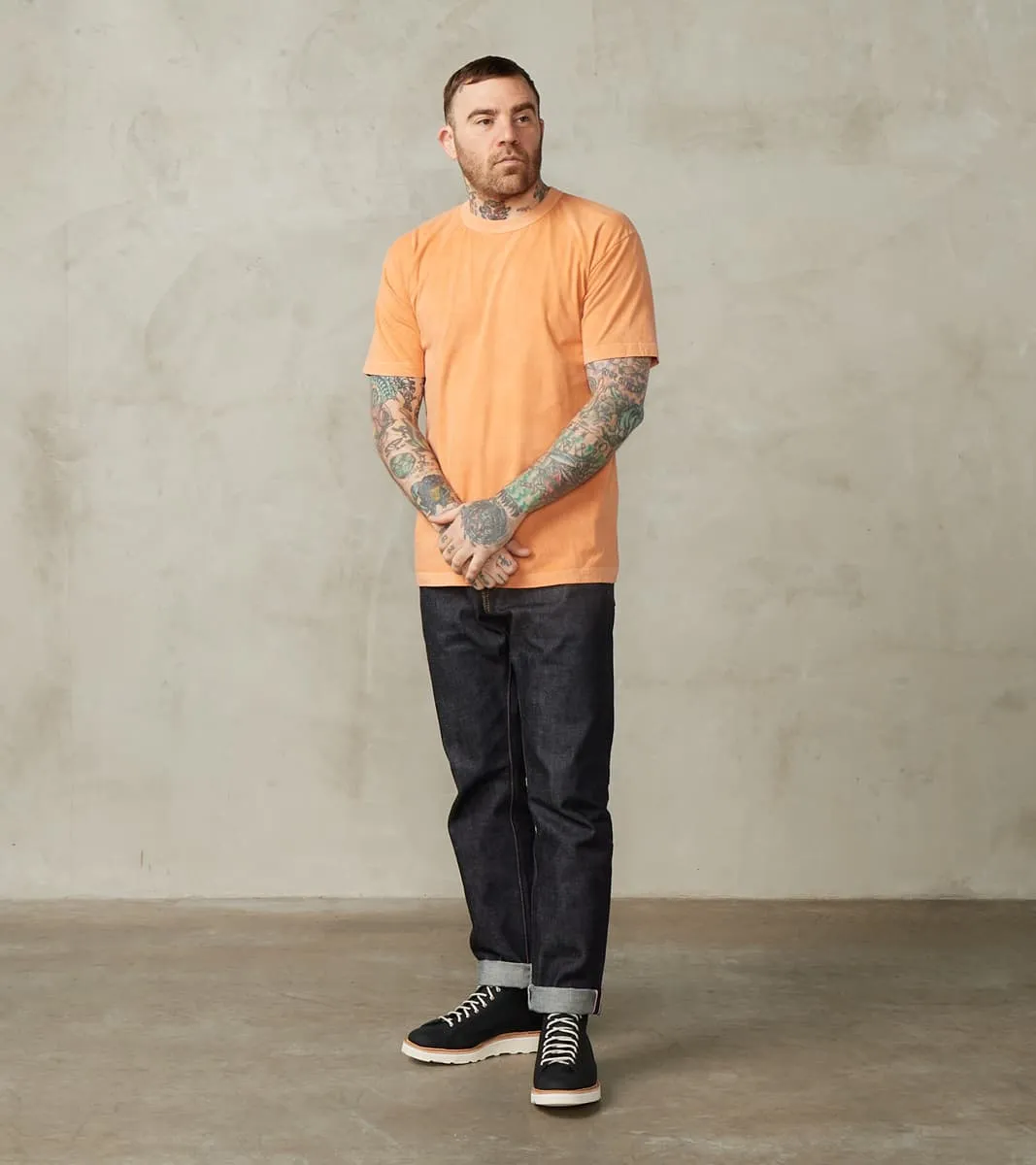 UTIL-HDYE-PCH - UTILITEES Crew Neck T-Shirt - 5.5oz Loopwheel Hand Dyed Peach sold by Division Road product image thumbnail 5