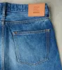 J301-MID Circle Series - Straight - 14.8oz US Cotton Medium Indigo sold by Division Road