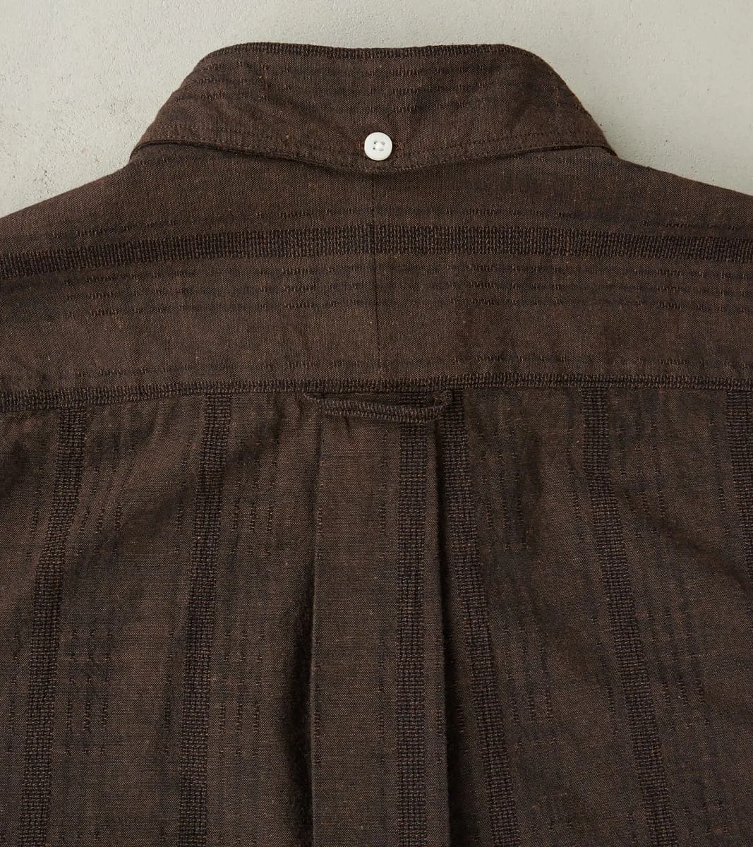 Japanese Cotton/Linen Dobby Stripe - Brown sold by Division Road product image thumbnail 4