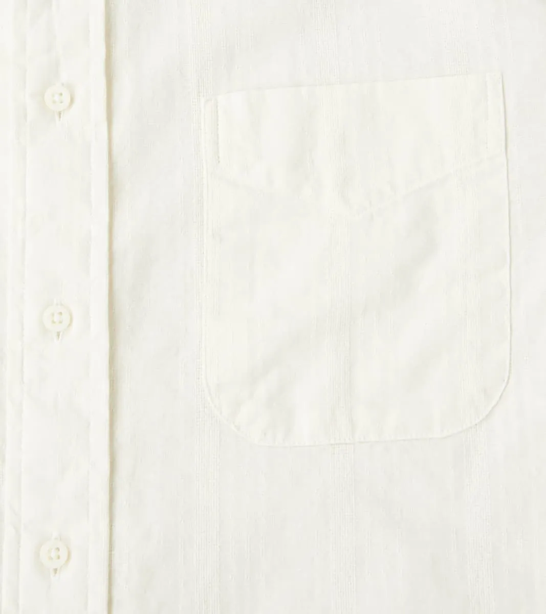 Japanese Cotton/Linen Dobby Stripe - Cream sold by Division Road product image thumbnail 5