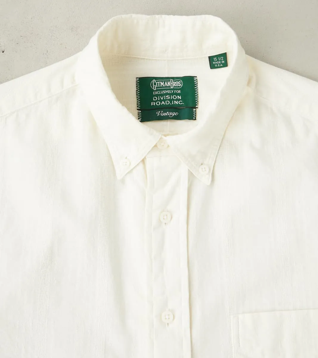 Japanese Cotton/Linen Dobby Stripe - Cream sold by Division Road product image thumbnail 3