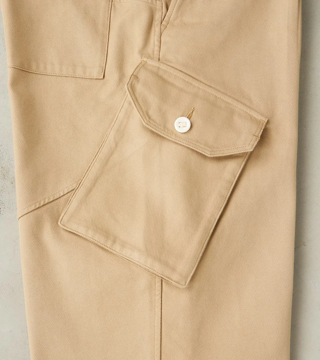 Swiss Army Cargo Trousers - British Tan Japanese Calvary Twill sold by Division Road product image thumbnail 5
