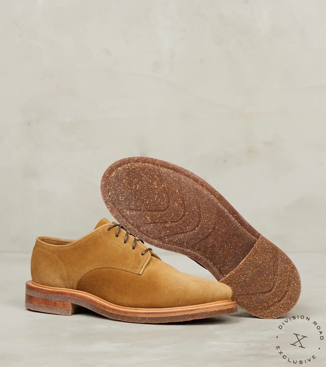 Rockland Blucher - 1035 - Lactae Hevea - CF Stead Tobacco Janus Calf Suede sold by Division Road product image thumbnail 2