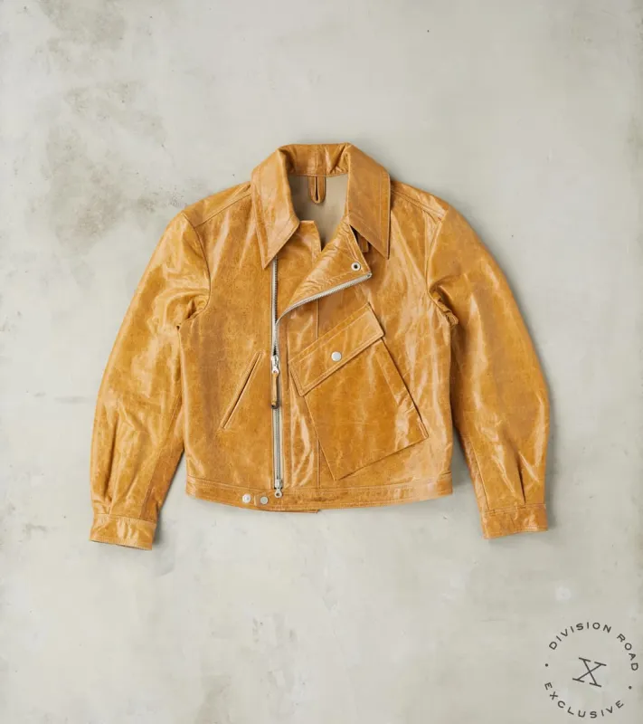French Air Force Zephyr Jacket - Amber Glazed French Lambskin sold by Division Road