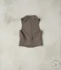English Dress Hunt Vest - Dark Natural Optim® Wool Gabardine sold by Division Road