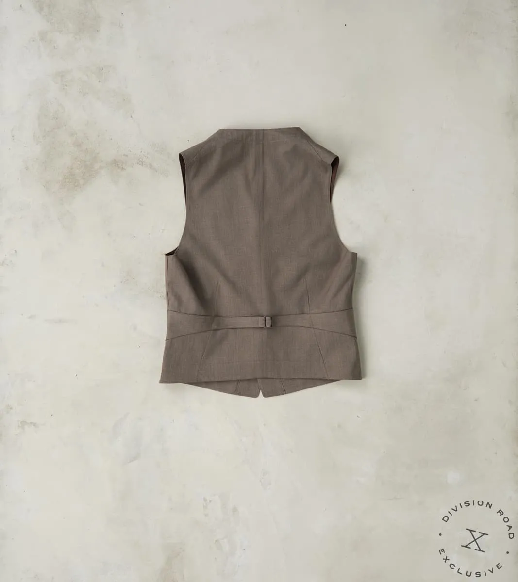 English Dress Hunt Vest - Dark Natural Optim® Wool Gabardine sold by Division Road product image thumbnail 2