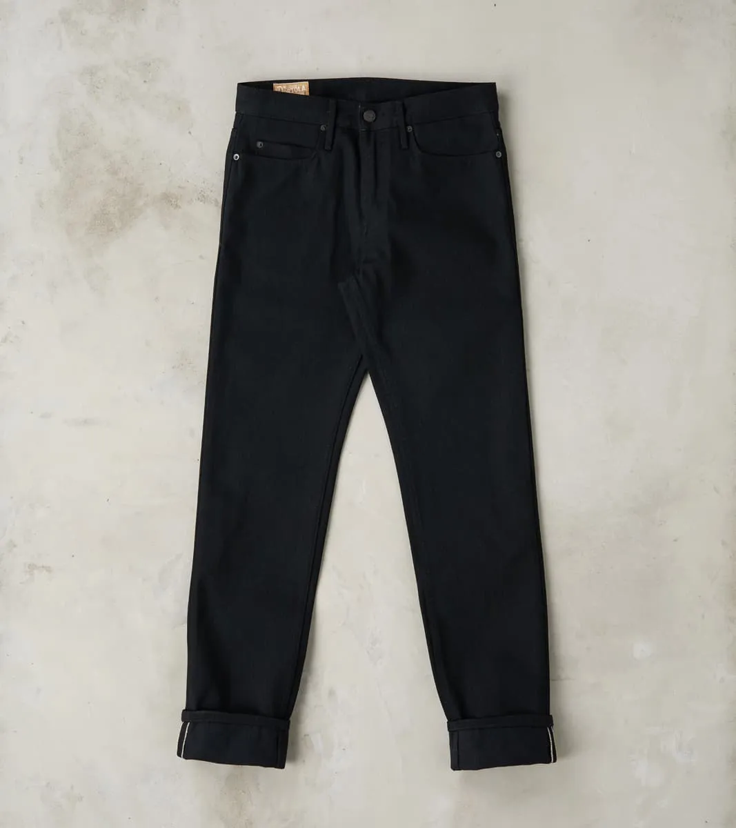 Portola - Classic Tapered - 17oz Black x Black Slub sold by Division Road