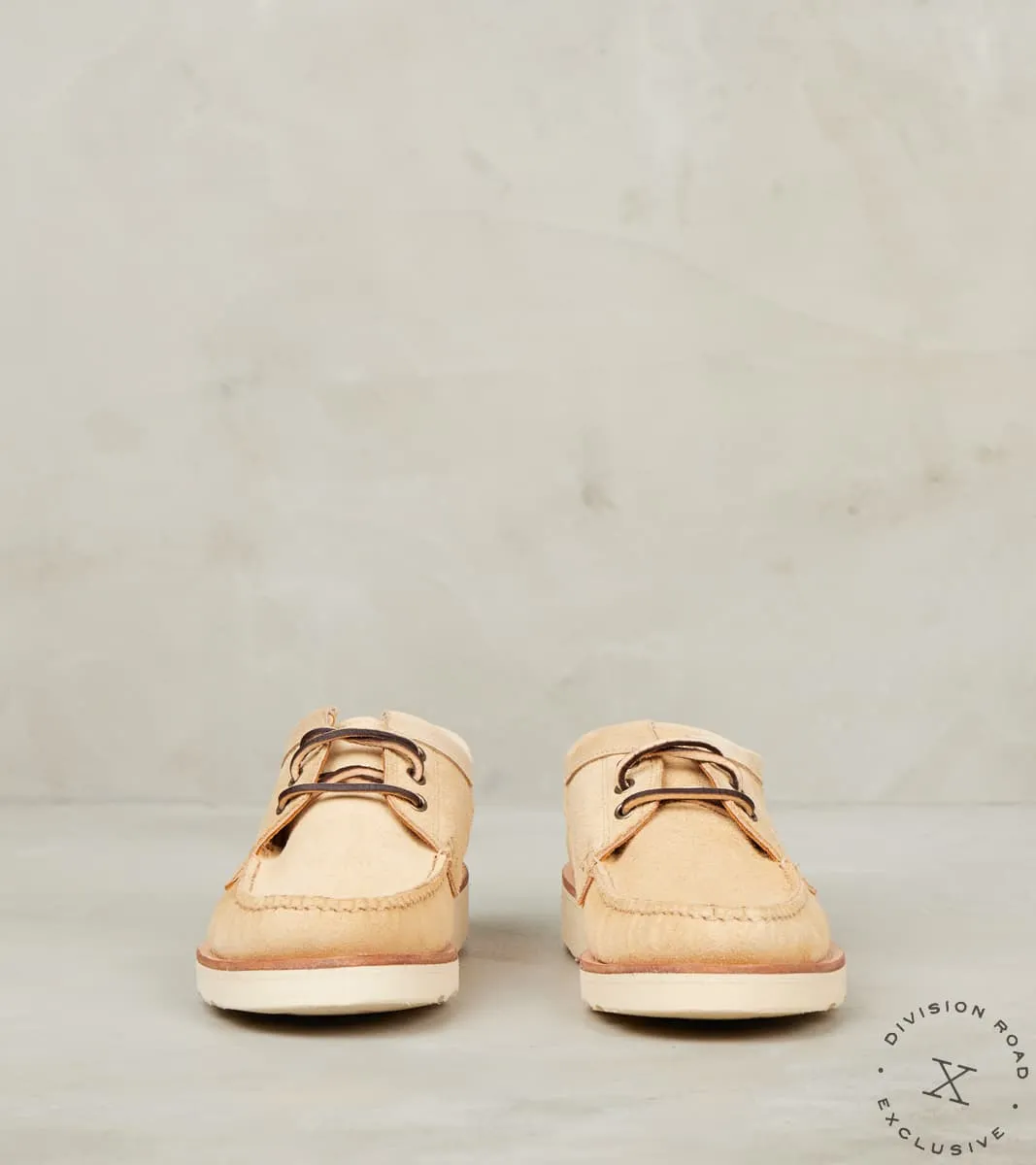 Rambler 3-Eye Moc - Vibram 4014 Christy - Beach Aniline Roughout sold by Division Road product image thumbnail 4