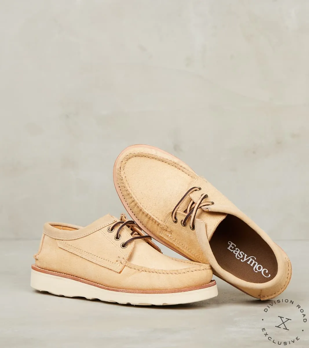 Rambler 3-Eye Moc - Vibram 4014 Christy - Beach Aniline Roughout sold by Division Road product image thumbnail 3