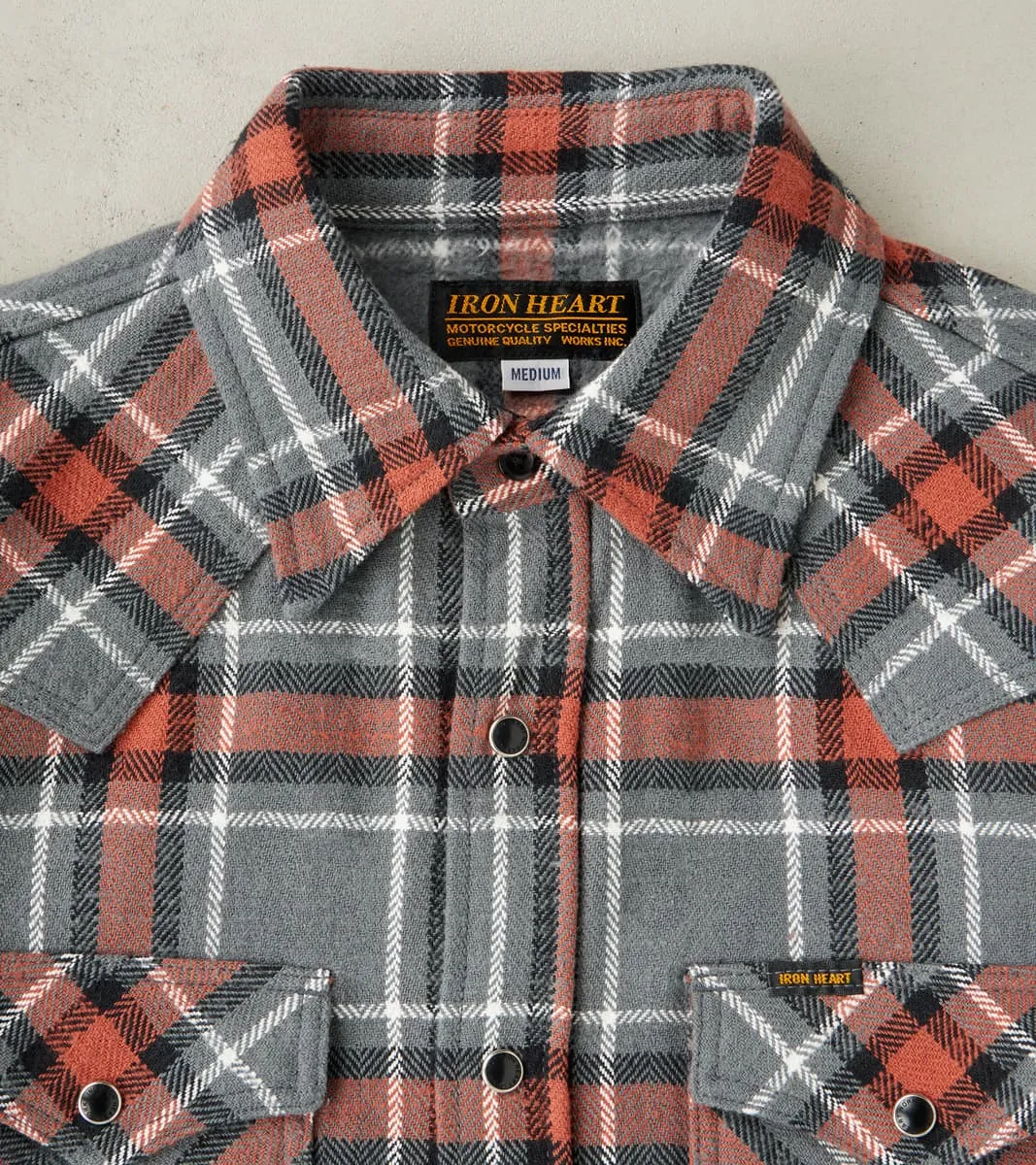 369-GRY - Western - 12oz Slubby Heavy Flannel Herringbone Check Grey sold by Division Road product image thumbnail 3