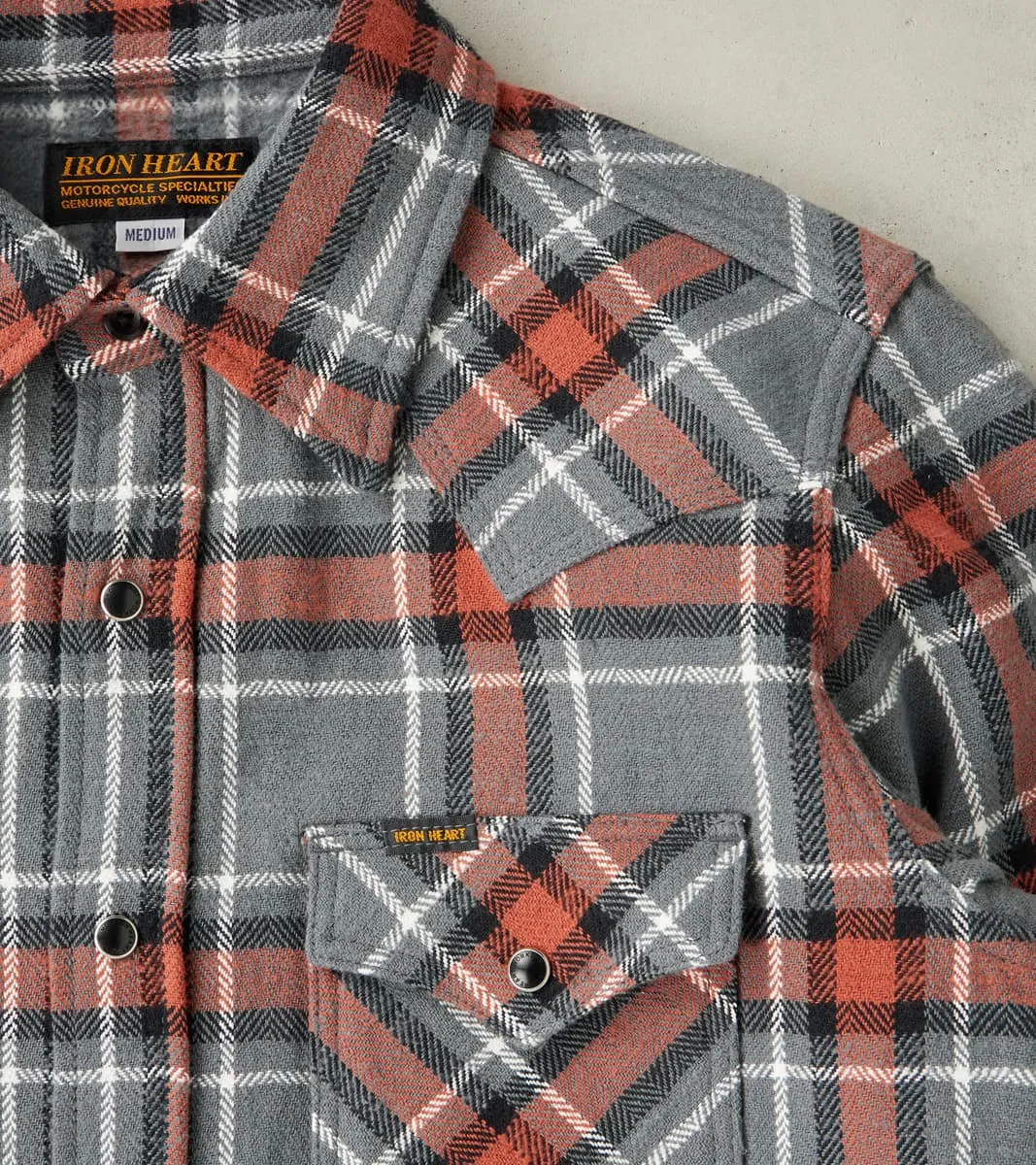 369-GRY - Western - 12oz Slubby Heavy Flannel Herringbone Check Grey sold by Division Road product image thumbnail 5