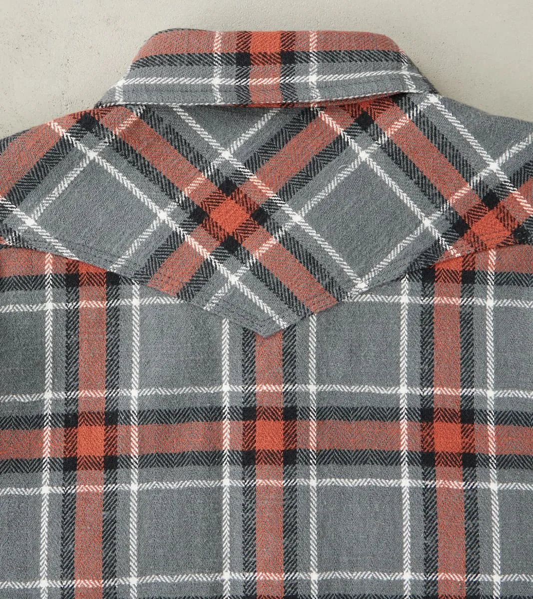 369-GRY - Western - 12oz Slubby Heavy Flannel Herringbone Check Grey sold by Division Road product image thumbnail 4