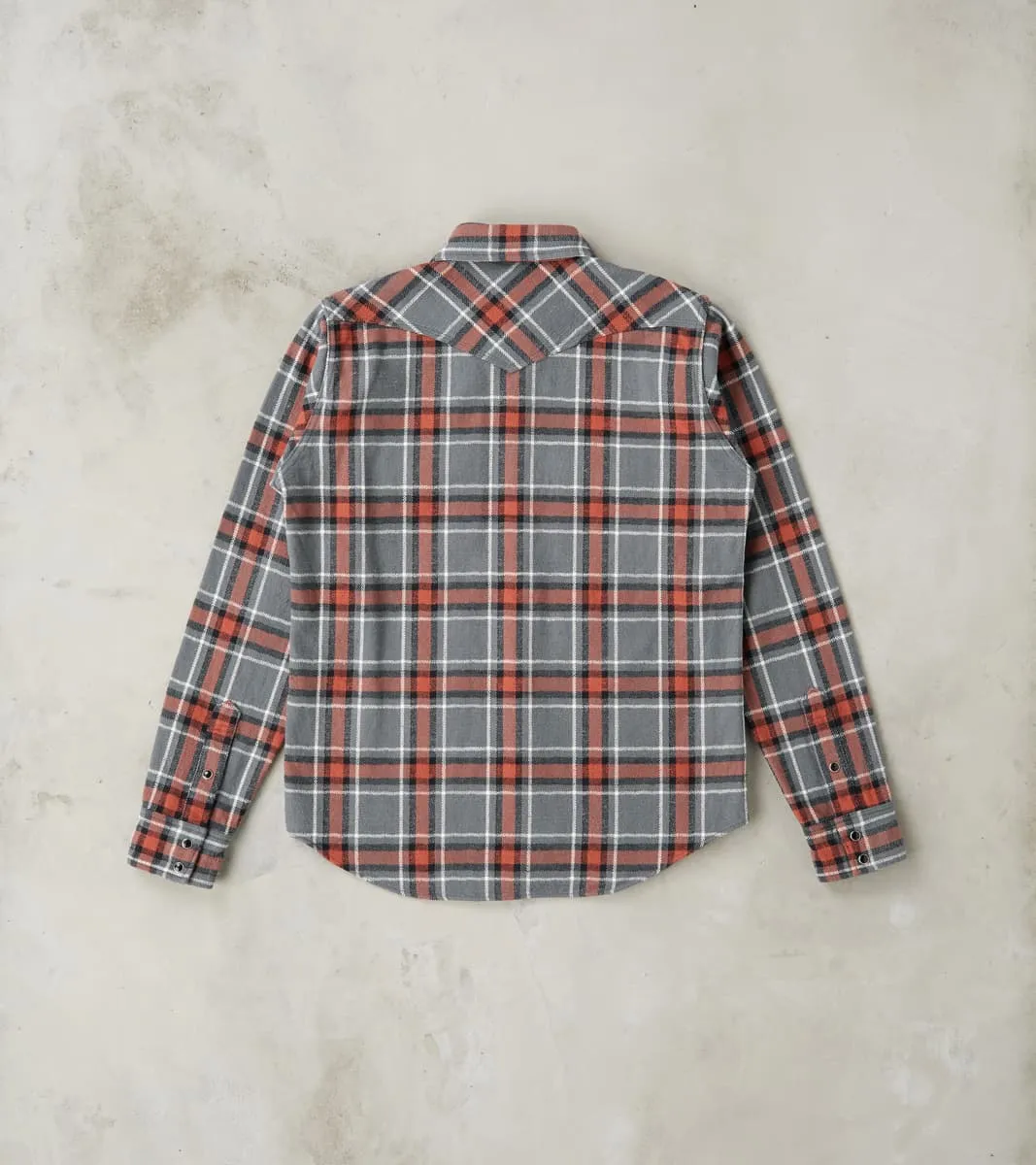 369-GRY - Western - 12oz Slubby Heavy Flannel Herringbone Check Grey sold by Division Road product image thumbnail 2