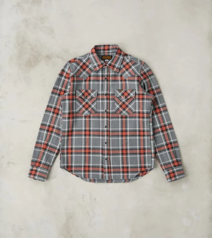 369-GRY - Western - 12oz Slubby Heavy Flannel Herringbone Check Grey sold by Division Road