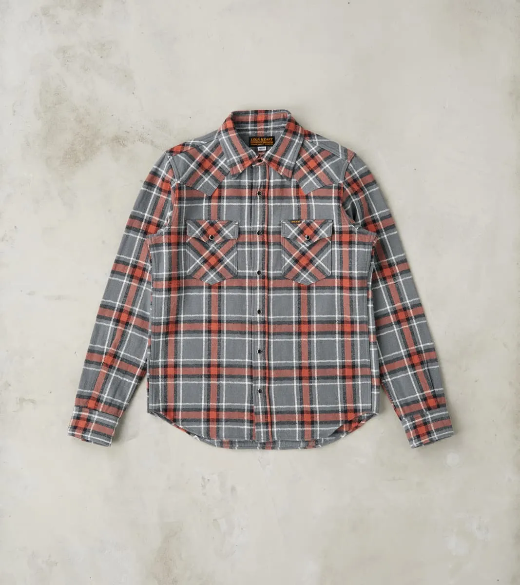 369-GRY - Western - 12oz Slubby Heavy Flannel Herringbone Check Grey sold by Division Road