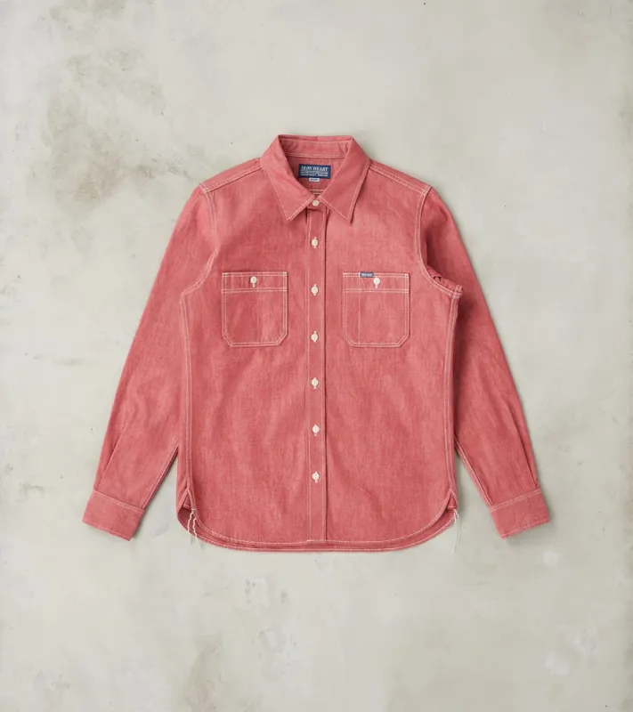 363-RED - Work Shirt - 10oz Organic Chambray Red sold by Division Road