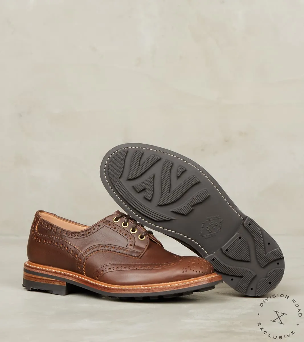 Bourton Brogue Derby - 4497 - Ridgeway - Horween Carolina Brown Tumbled Cavalier sold by Division Road product image thumbnail 2