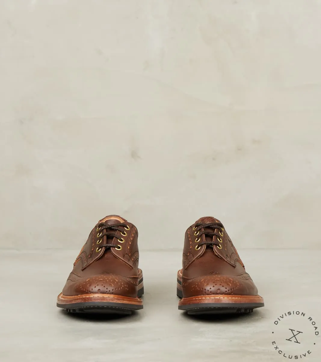 Bourton Brogue Derby - 4497 - Ridgeway - Horween Carolina Brown Tumbled Cavalier sold by Division Road product image thumbnail 4