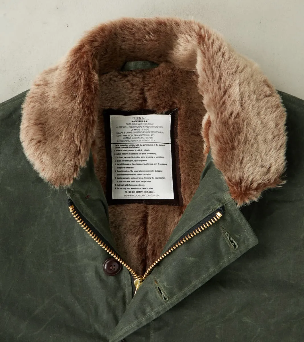 N-1 Deck Jacket - 7oz Martexin Waxed Sailcloth - Dark Moss sold by Division Road product image thumbnail 4