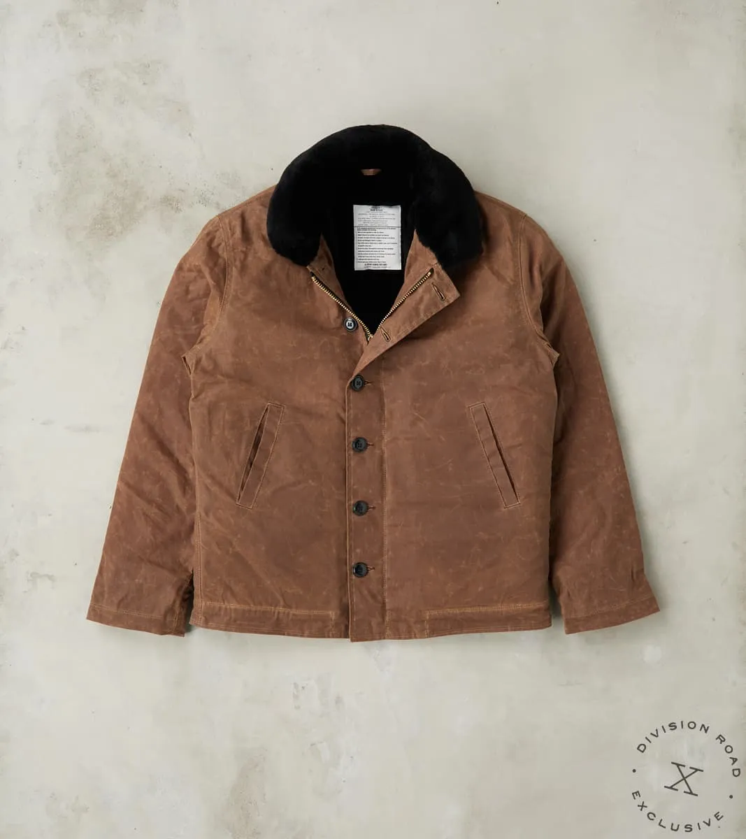 N-1 Deck Jacket - 7oz Martexin Waxed Sailcloth - Field Tan sold by Division Road