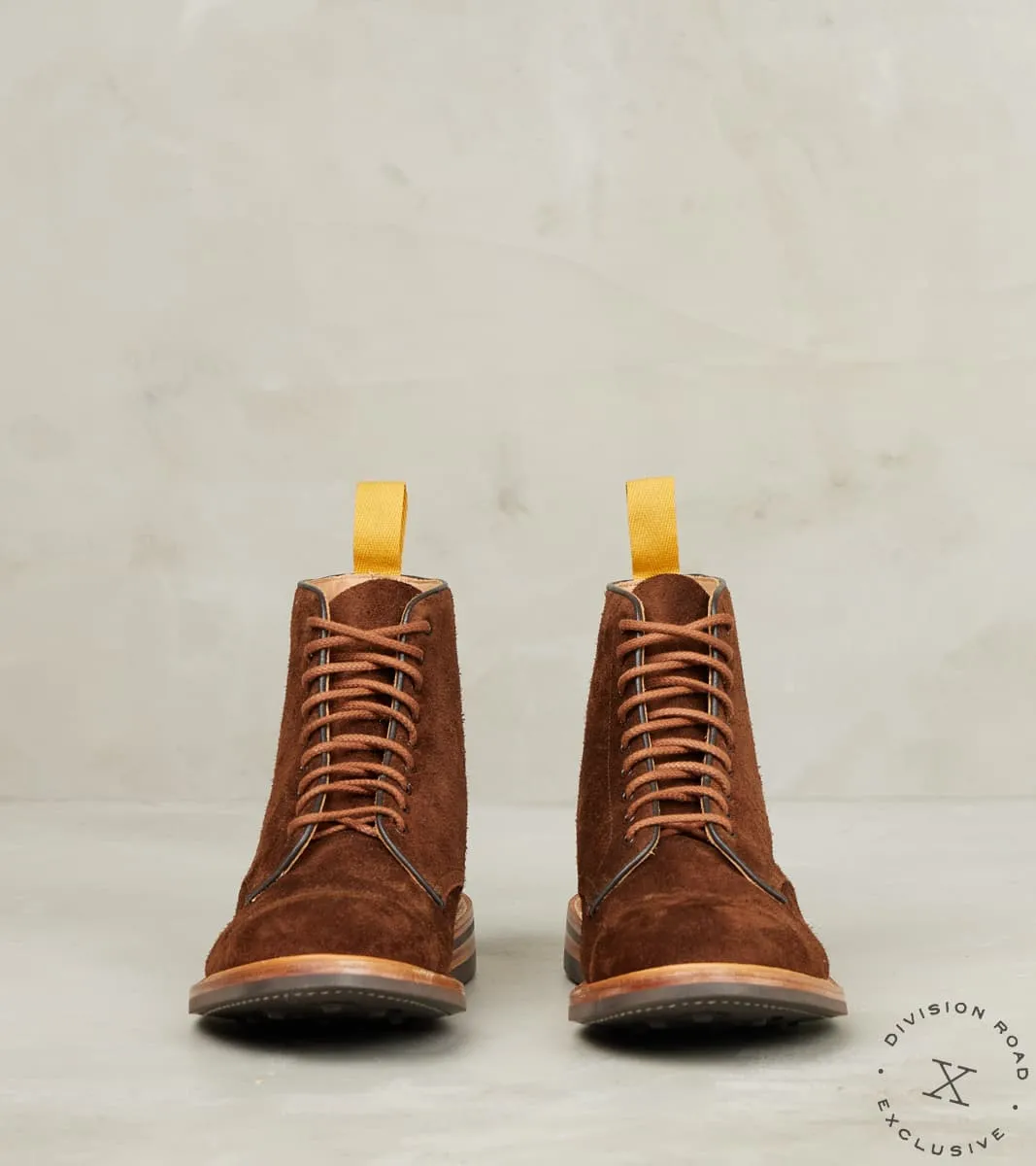 Brett Derby Boot - 4497 - Dainite - CF Stead Polo Brown Oiled Desert Oasis Suede sold by Division Road product image thumbnail 4