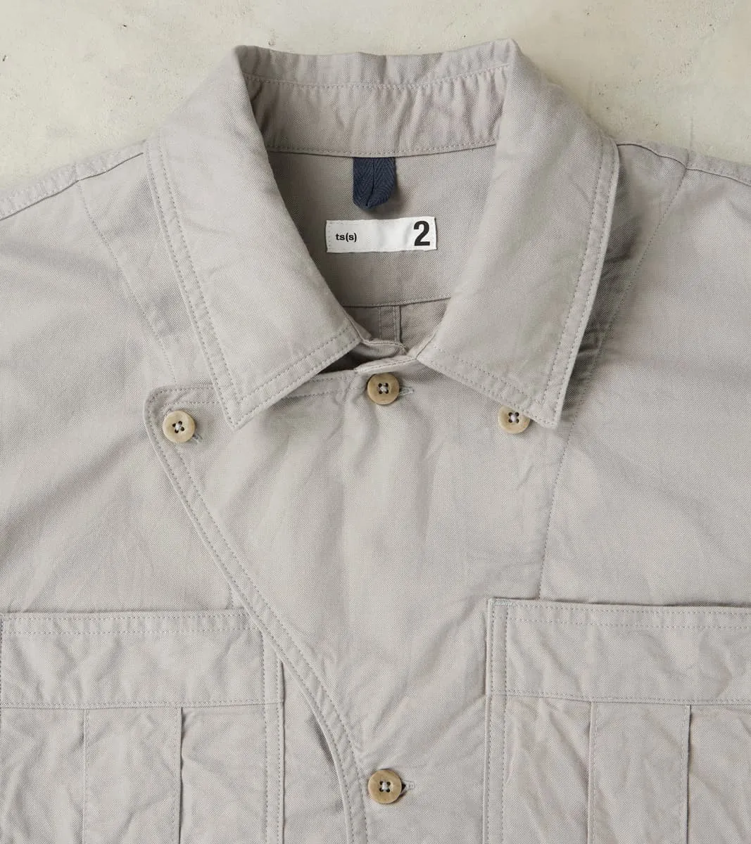 Military Shirt Jacket - Smokey Oxford Broadcloth - Gray sold by Division Road product image thumbnail 5