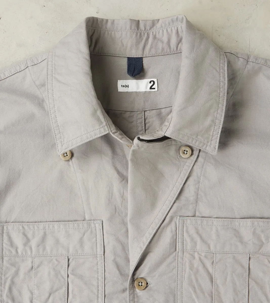 Military Shirt Jacket - Smokey Oxford Broadcloth - Gray sold by Division Road product image thumbnail 4