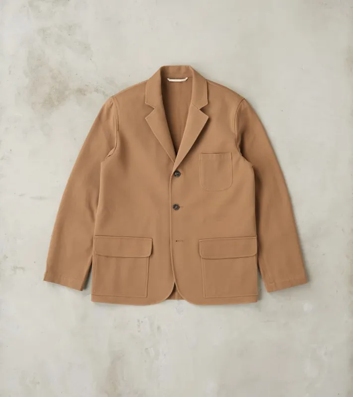 Natural Plant Dyed Italian Twill Geography Teacher Jacket - Coffee made by De Bonne Facture