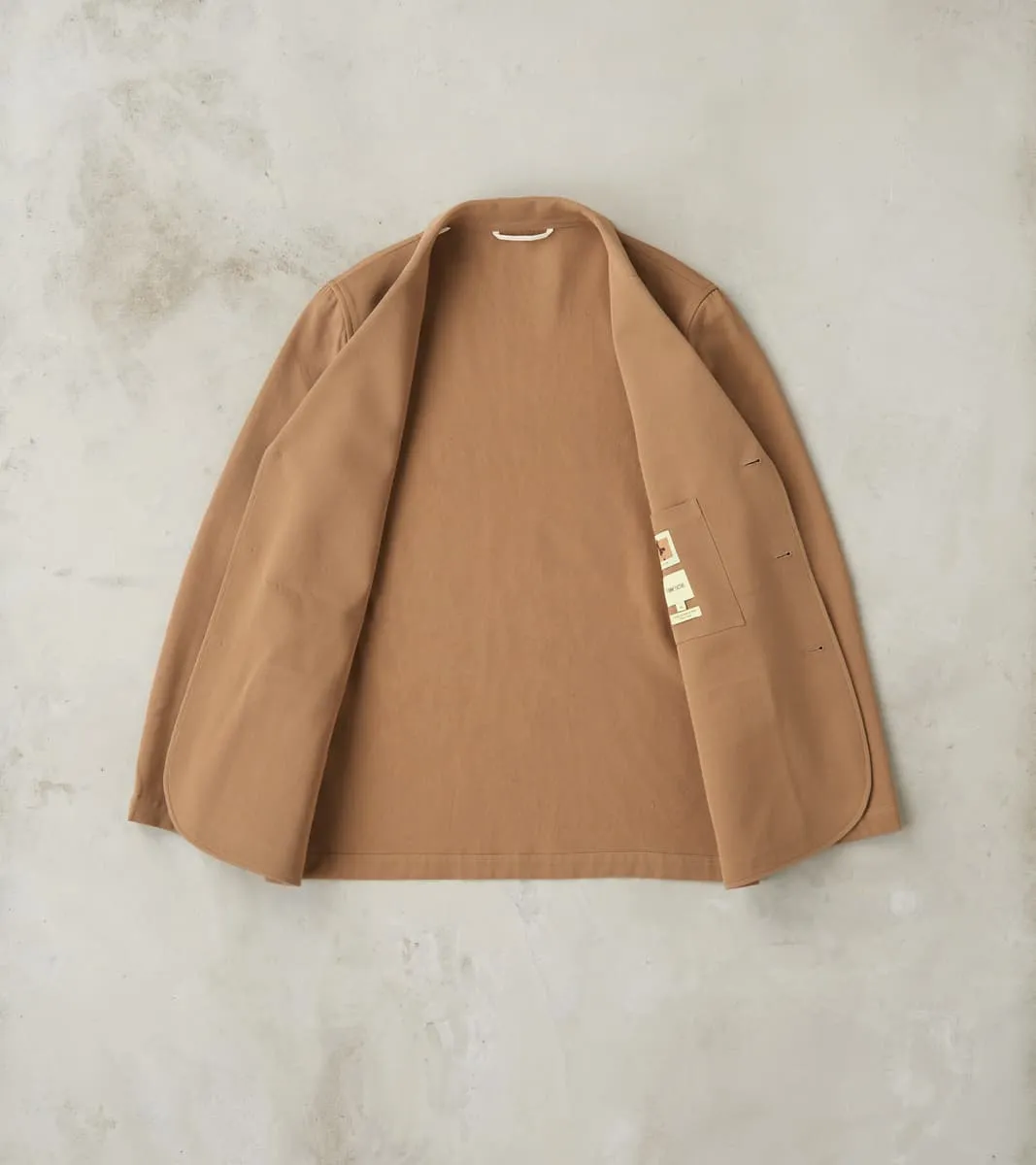 Natural Plant Dyed Italian Twill Geography Teacher Jacket - Coffee sold by Division Road product image thumbnail 3
