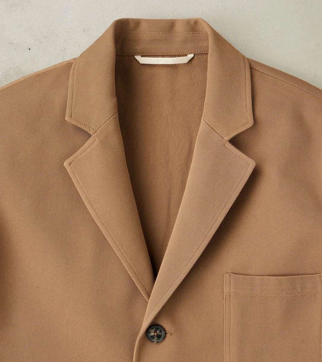 Natural Plant Dyed Italian Twill Geography Teacher Jacket - Coffee sold by Division Road product image thumbnail 4